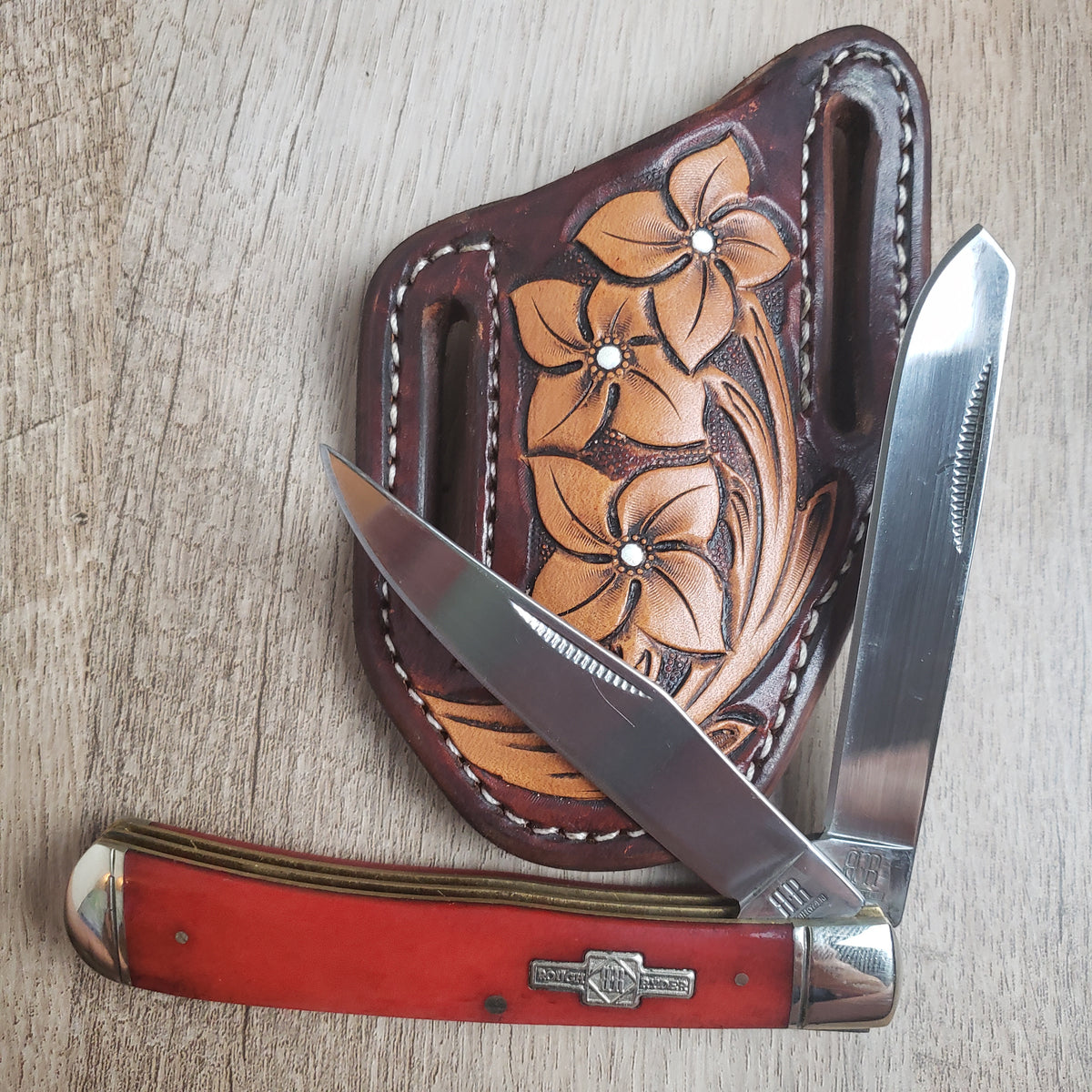 Floral Knife Sheath with knife included – Texas Saddlery