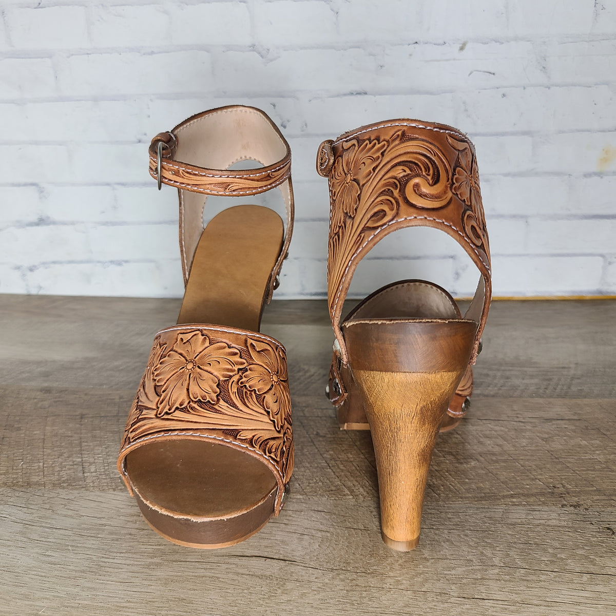 Tooled 2025 leather heels