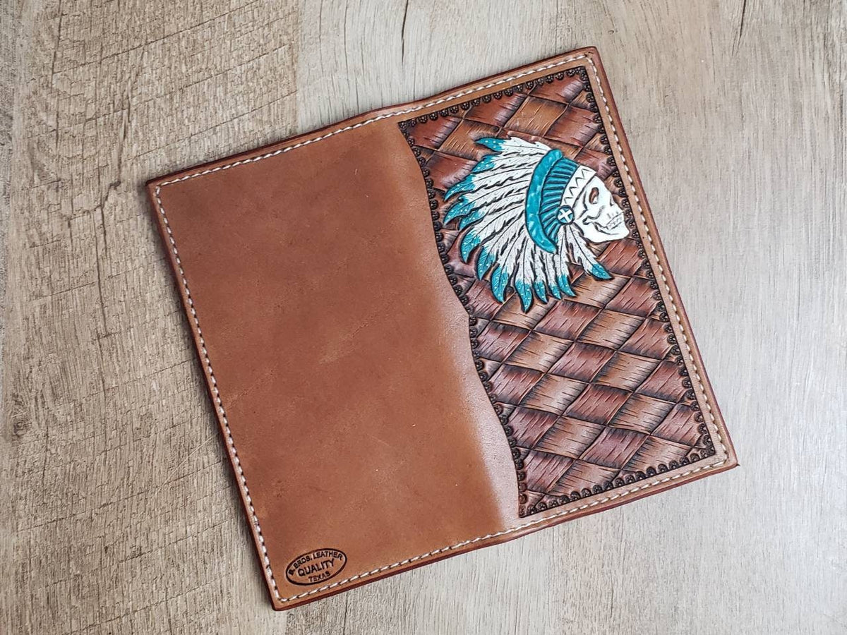 Custom Order~ Oil Tanned Leather Roper Style Long Wallet