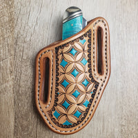 Turquoise Geometric Stamped Turquoise Sheath - In Stock