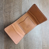 Geometric Stamped Leather Trifold Wallet - In Stock