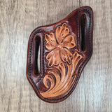 Leather Floral Tooled Scabbard with Case Knife