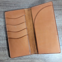 Floral Tooled Tall Roper Wallet