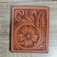 Tooled Leather Credit Card Wallet