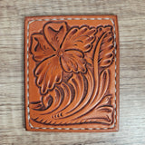 Tooled Leather Credit Card Wallet