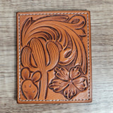 Tooled Leather Credit Card Wallet