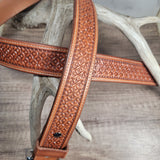 Diamond Geometric Leather Belt