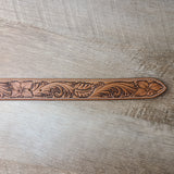 Floral Tooled Leather Belt