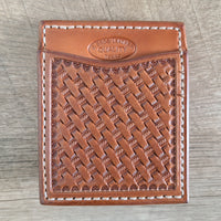 Leather Card Wallet with Attached Money Clip