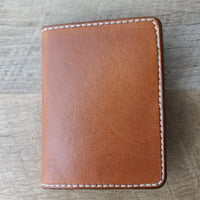 Tooled Leather Slim Bi-Fold Card Wallet