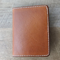 Plain Leather Slim Bi-Fold Card Wallet - In Stock