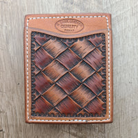 Leather Card Wallet with Attached Money Clip