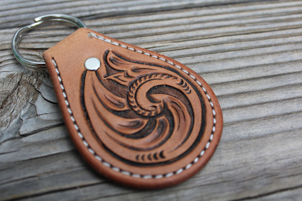 Leather Keychain Personalized, Hand Crafted, Key Chain, Key Ring