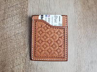 Leather Card Wallet with Attached Money Clip