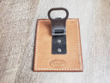 Leather Card Wallet with Attached Money Clip